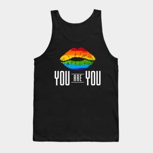 Gay Pride Kiss Rainbow LGBT Gay Lesbian Gift Tank Top